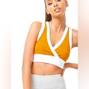 Criss Cross Orange and White Top